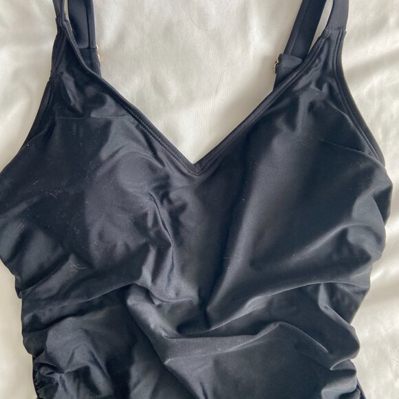NWT La Vie En Rose Black One Piece Swimsuit - Picture 4 of 9